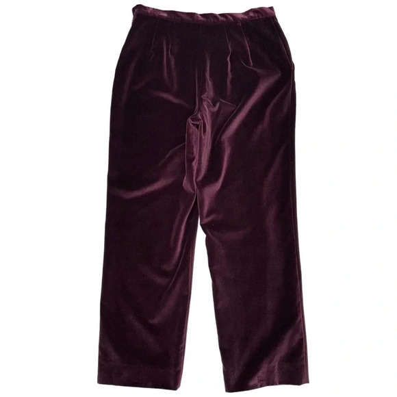 {Brooks Brothers} High Waist Tapered Straight Leg Size Zipper Velvet Dress Pants - Picture 4 of 5
